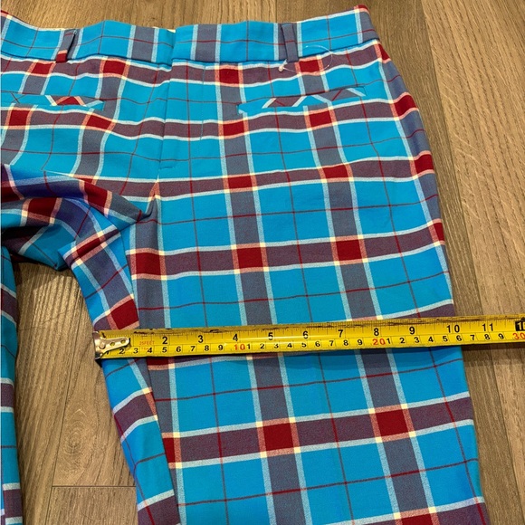 SOLD- Anthropologie Size 8 Pants The Essentials Slim Kick Flare Jeans Red Blue - Picture 8 of 16